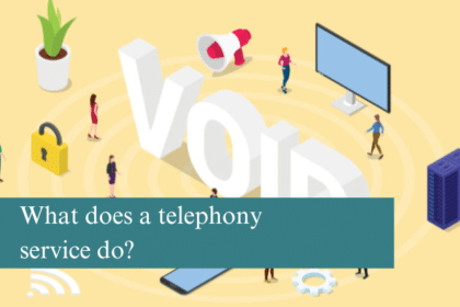 What does a telephony service do?